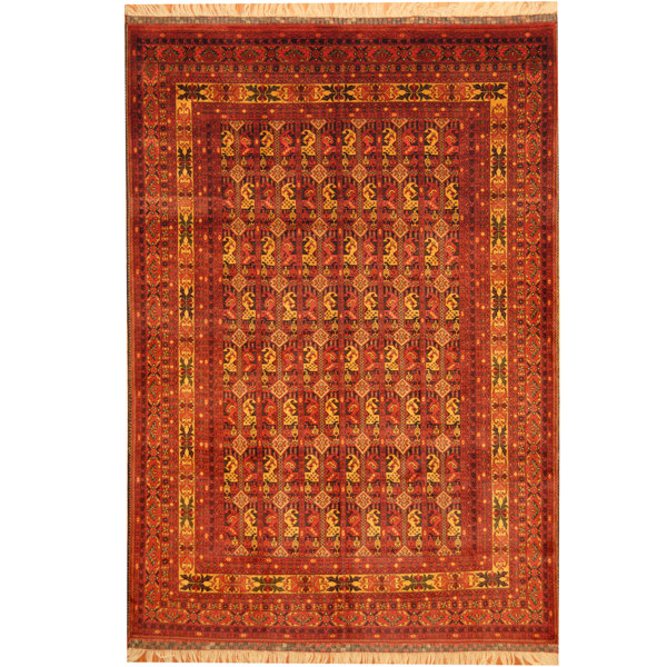 Herat Oriental Tapis de zone oneofkindnoué la rouge 6 pi 7 x 9 pi 9